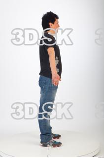 Whole body reference black tshirt blue jeans of Orville 0015